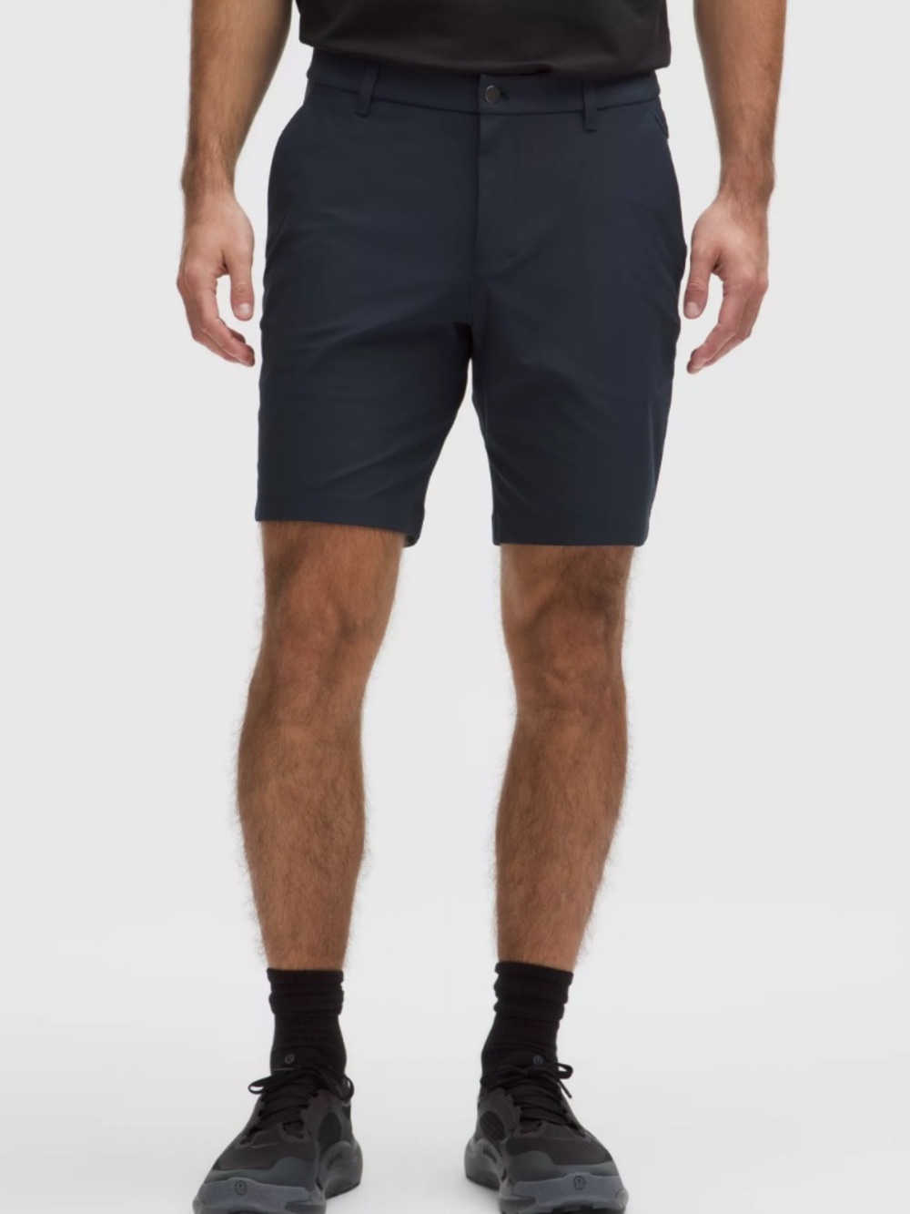 Lululemon Commission Classic Fit Shorts Mens 34 Black Stretch Cotton